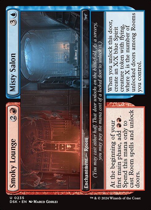 Smoky Lounge // Misty Salon - Duskmourn: House of Horror Uncommon Card