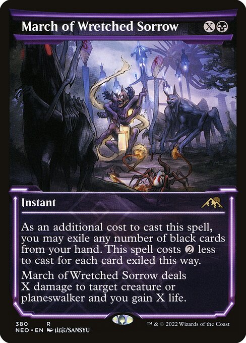 March of Wretched Sorrow - Kamigawa: Neon Dynasty Rare Card