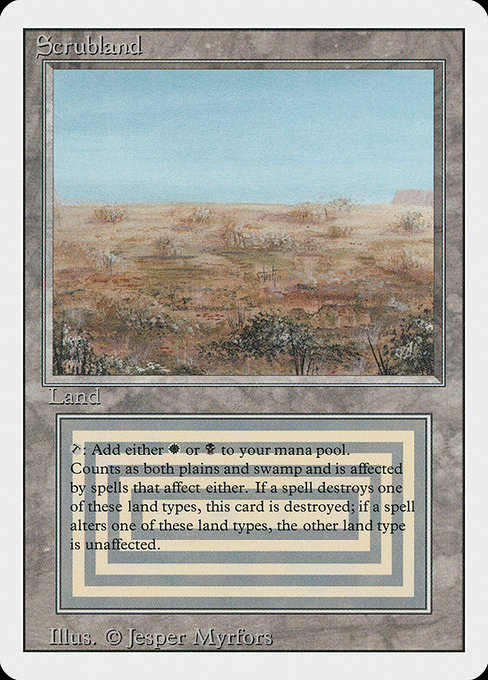 Scrubland - Revised Edition Rare Card