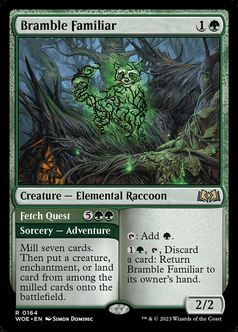 Bramble Familiar // Fetch Quest - Wilds of Eldraine Rare Card