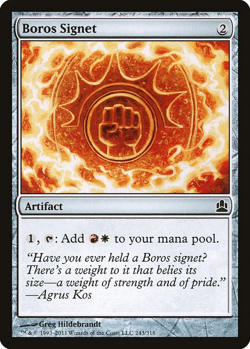 Boros Signet - Commander 2011 Common Card