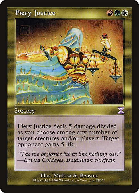 Fiery Justice - Time Spiral Timeshifted Special Card