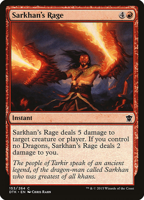 Sarkhan's Rage - Dragons of Tarkir Common Card