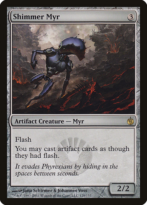 Shimmer Myr - Mirrodin Besieged Rare Card