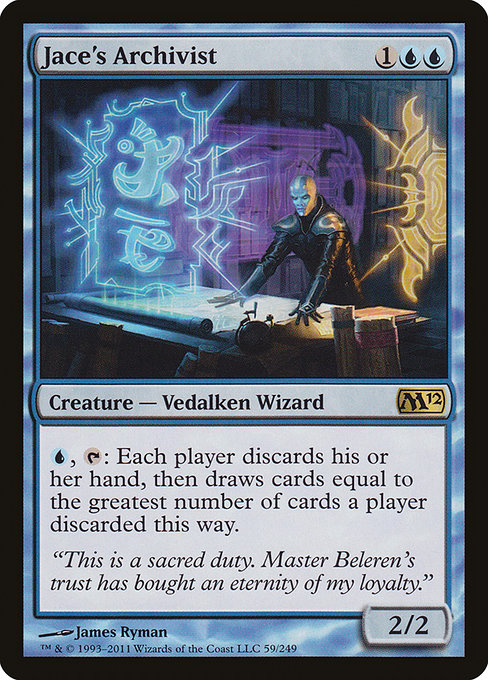 Jace's Archivist - Magic 2012 Rare Card