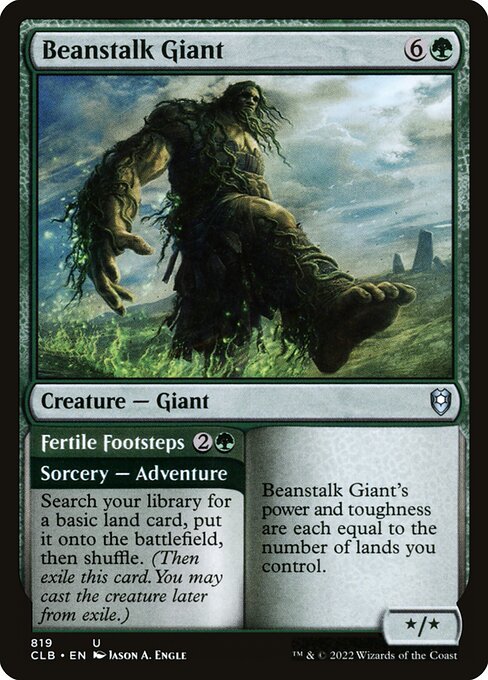 Beanstalk Giant // Fertile Footsteps - Commander Legends: Battle for Baldur's Gate Uncommon Card