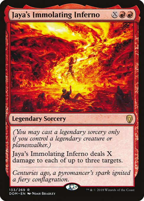 Jaya's Immolating Inferno - Dominaria Rare Card