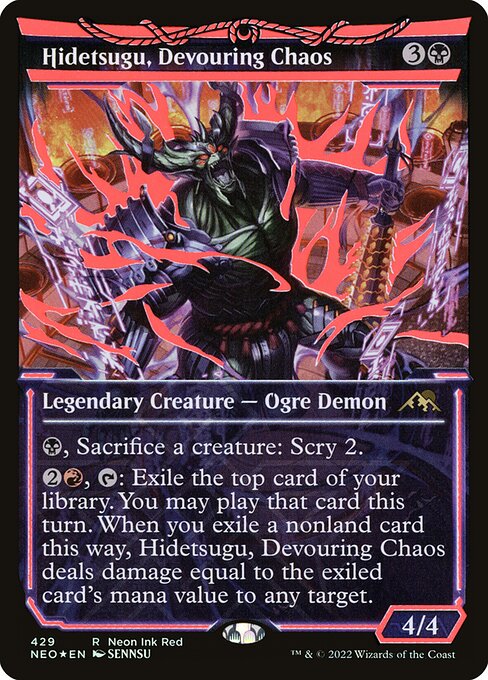 Hidetsugu, Devouring Chaos - Kamigawa: Neon Dynasty Rare Card