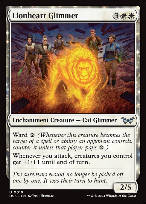 Lionheart Glimmer - Duskmourn: House of Horror Uncommon Card