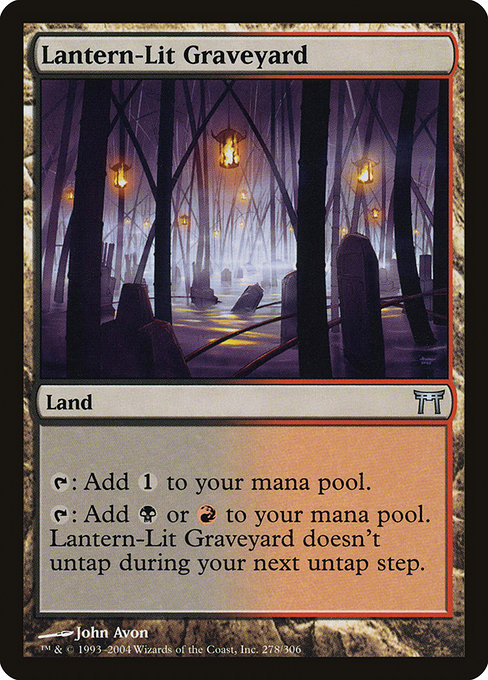 Lantern-Lit Graveyard - Champions of Kamigawa Uncommon Card