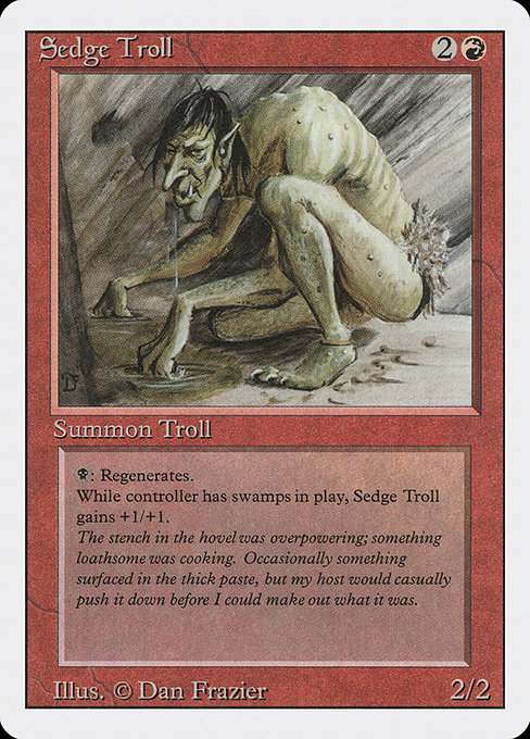 Sedge Troll - Revised Edition Rare Card