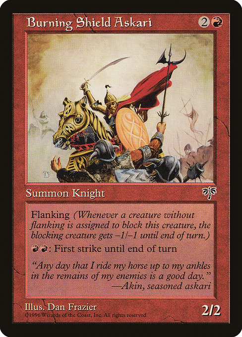 Burning Shield Askari - Mirage Common Card