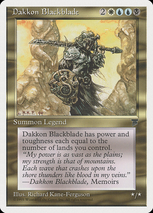 Dakkon Blackblade - Chronicles Rare Card