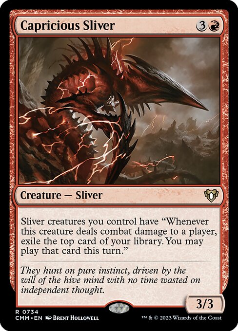 Capricious Sliver - Commander Masters Rare Card