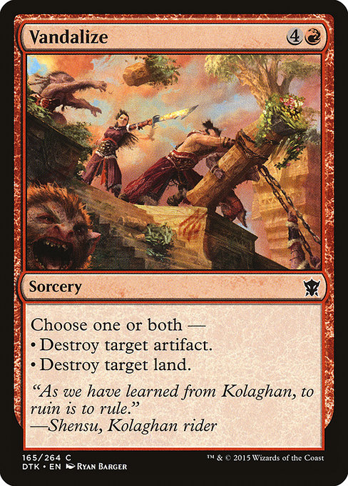 Vandalize - Dragons of Tarkir Common Card