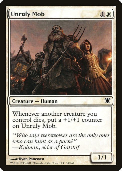 Unruly Mob - Innistrad Common Card