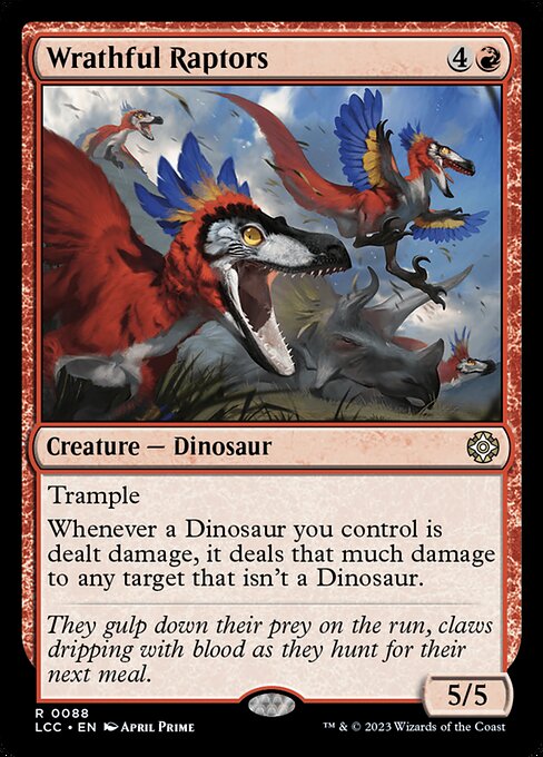 Wrathful Raptors - The Lost Caverns of Ixalan Commander Rare Card