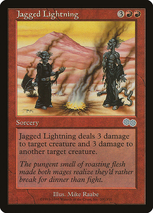 Jagged Lightning - Urza's Saga Uncommon Card