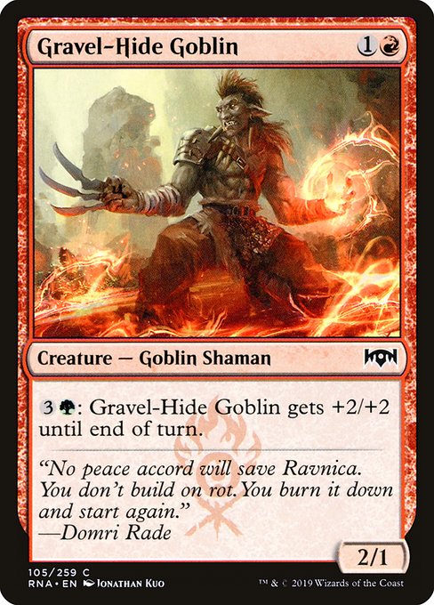 Gravel-Hide Goblin - Ravnica Allegiance Common Card