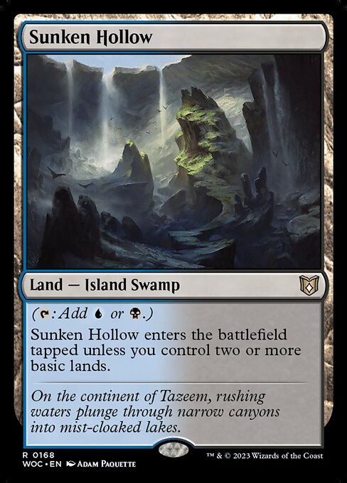 Sunken Hollow - Wilds of Eldraine Commander Rare Card