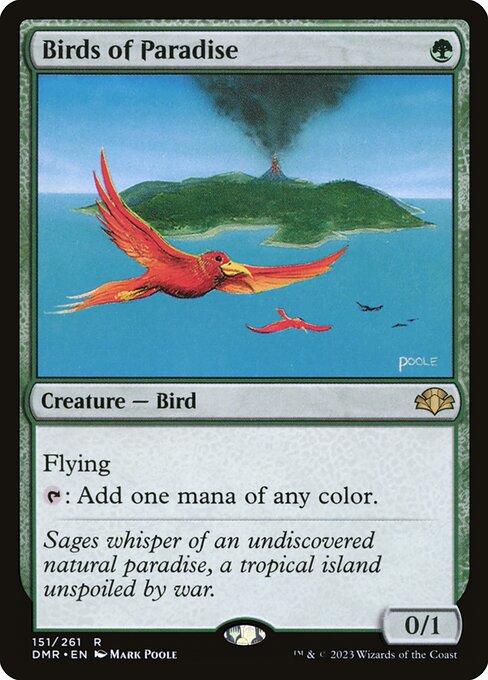 Birds of Paradise - Dominaria Remastered Rare Card