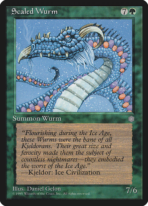 Scaled Wurm - Ice Age Common Card