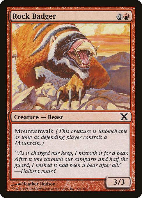Rock Badger - Tenth Edition Common Card
