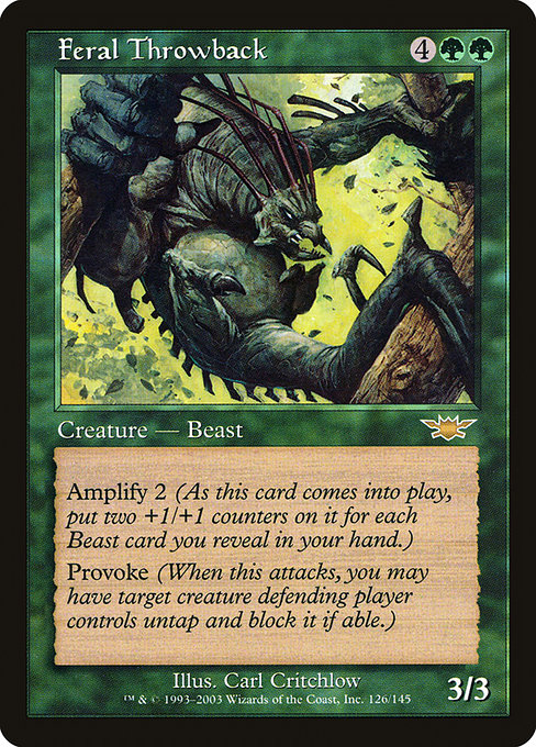 Feral Throwback - Legions Rare Card