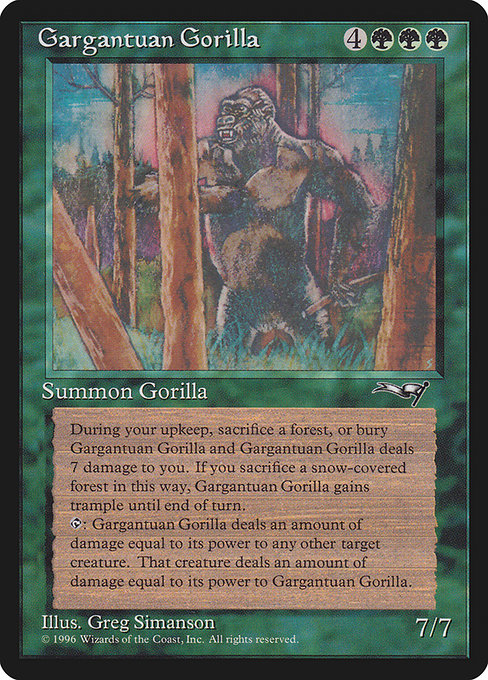 Gargantuan Gorilla - Alliances Rare Card