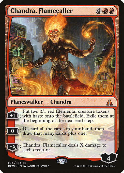 Chandra, Flamecaller - Oath of the Gatewatch Mythic Card