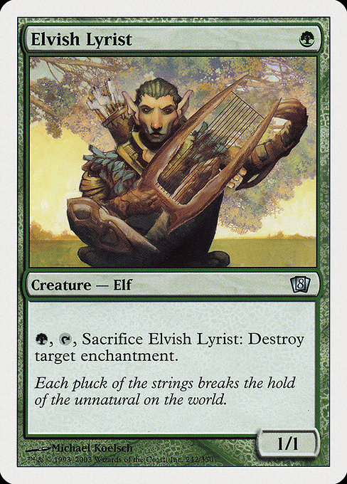 Elvish Lyrist - Eighth Edition Uncommon Card