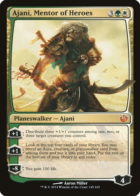 Ajani, Mentor of Heroes - Journey into Nyx Mythic Card