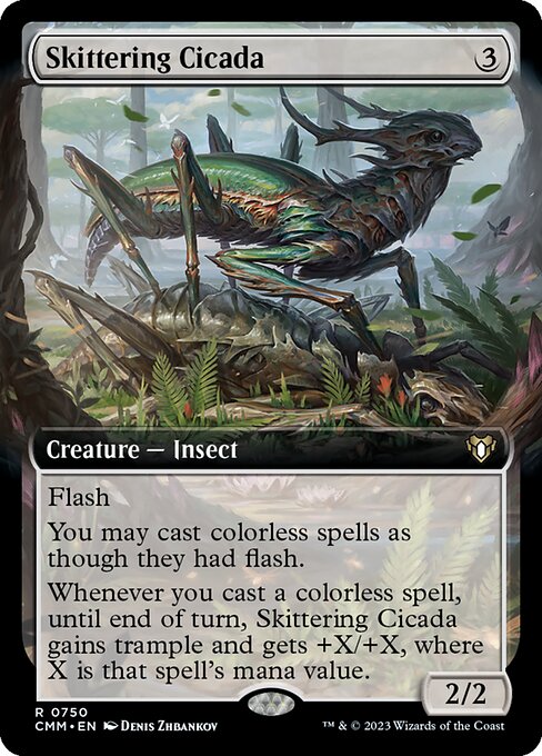 Skittering Cicada - Commander Masters Rare Card