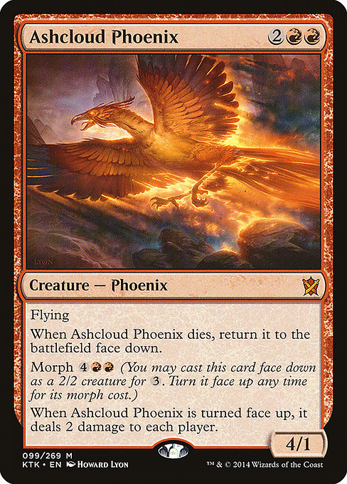 Ashcloud Phoenix - Khans of Tarkir Mythic Card