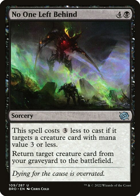 No One Left Behind - The Brothers' War Uncommon Card