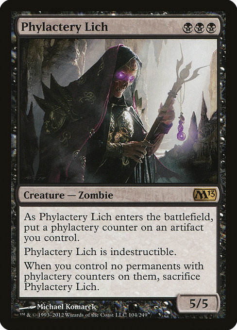Phylactery Lich - Magic 2013 Rare Card