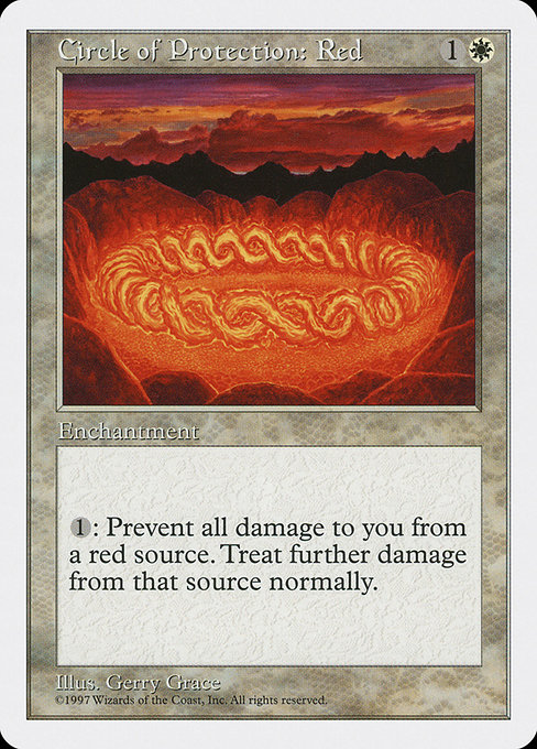 Circle of Protection: Red - Fifth Edition Common Card