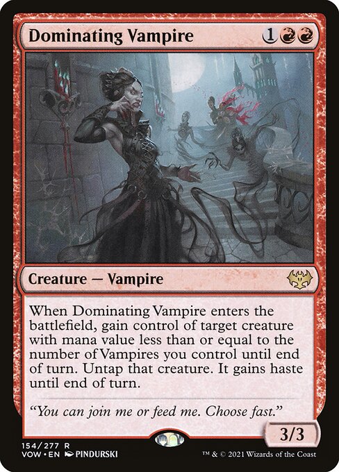 Dominating Vampire - Innistrad: Crimson Vow Rare Card
