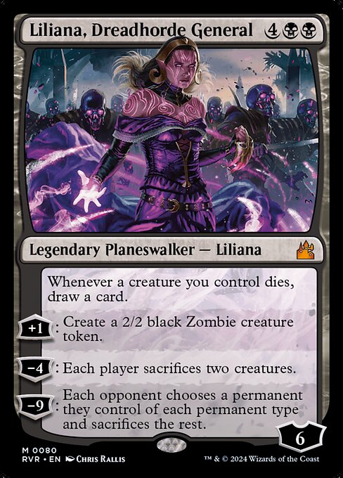 Liliana, Dreadhorde General - Ravnica Remastered Mythic Card