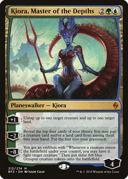 Kiora, Master of the Depths - Battle for Zendikar Mythic Card