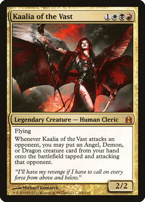 Kaalia of the Vast - Commander 2011 Mythic Card