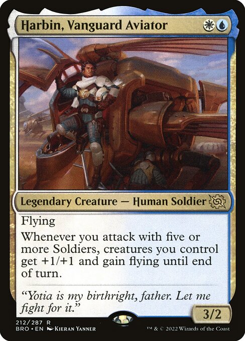 Harbin, Vanguard Aviator - The Brothers' War Rare Card