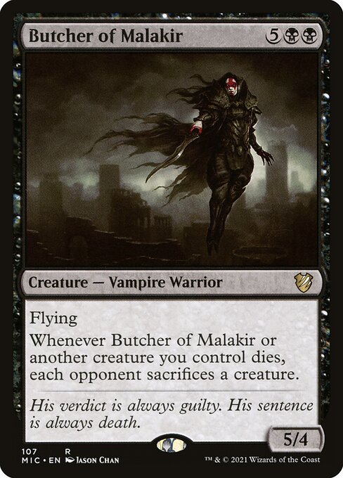 Butcher of Malakir - Midnight Hunt Commander Rare Card