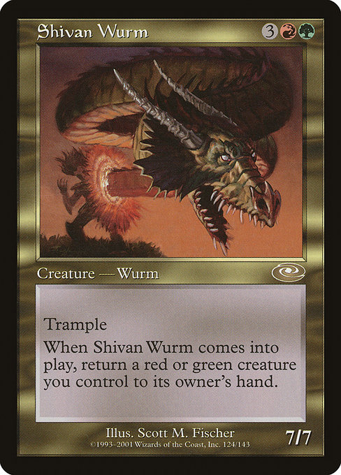 Shivan Wurm - Planeshift Rare Card