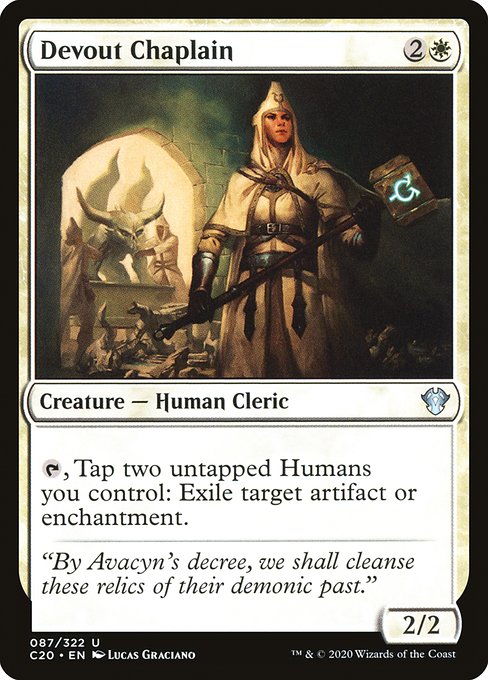 Devout Chaplain - Commander 2020 Uncommon Card