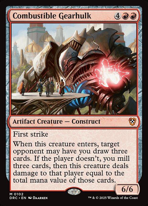 Combustible Gearhulk - Aetherdrift Commander Mythic Card