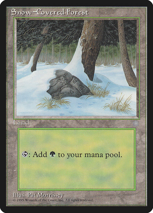 Snow-Covered Forest - Ice Age Common Card