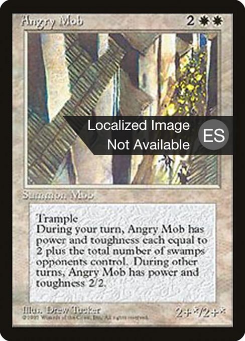 Angry Mob - Fourth Edition Foreign Black Border Uncommon Card