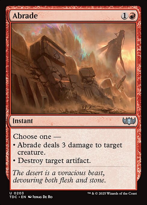 Abrade - Tarkir: Dragonstorm Commander Uncommon Card