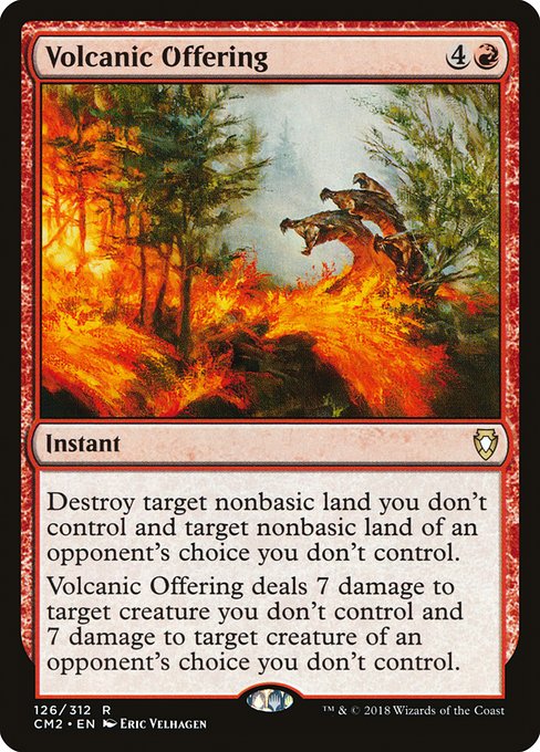 Volcanic Offering - Commander Anthology Volume II Rare Card